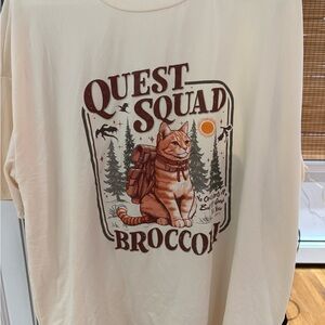 Fourth Wing Cream Cat Graphic T-Shirt